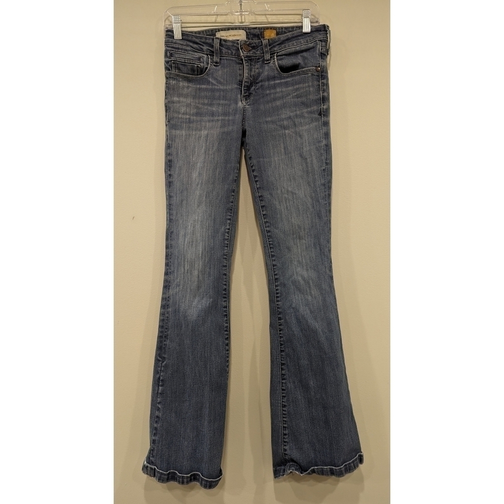 Anthropologie Pilcro and the Letterpress Flare Leg Medium Wash Jeans Size 28